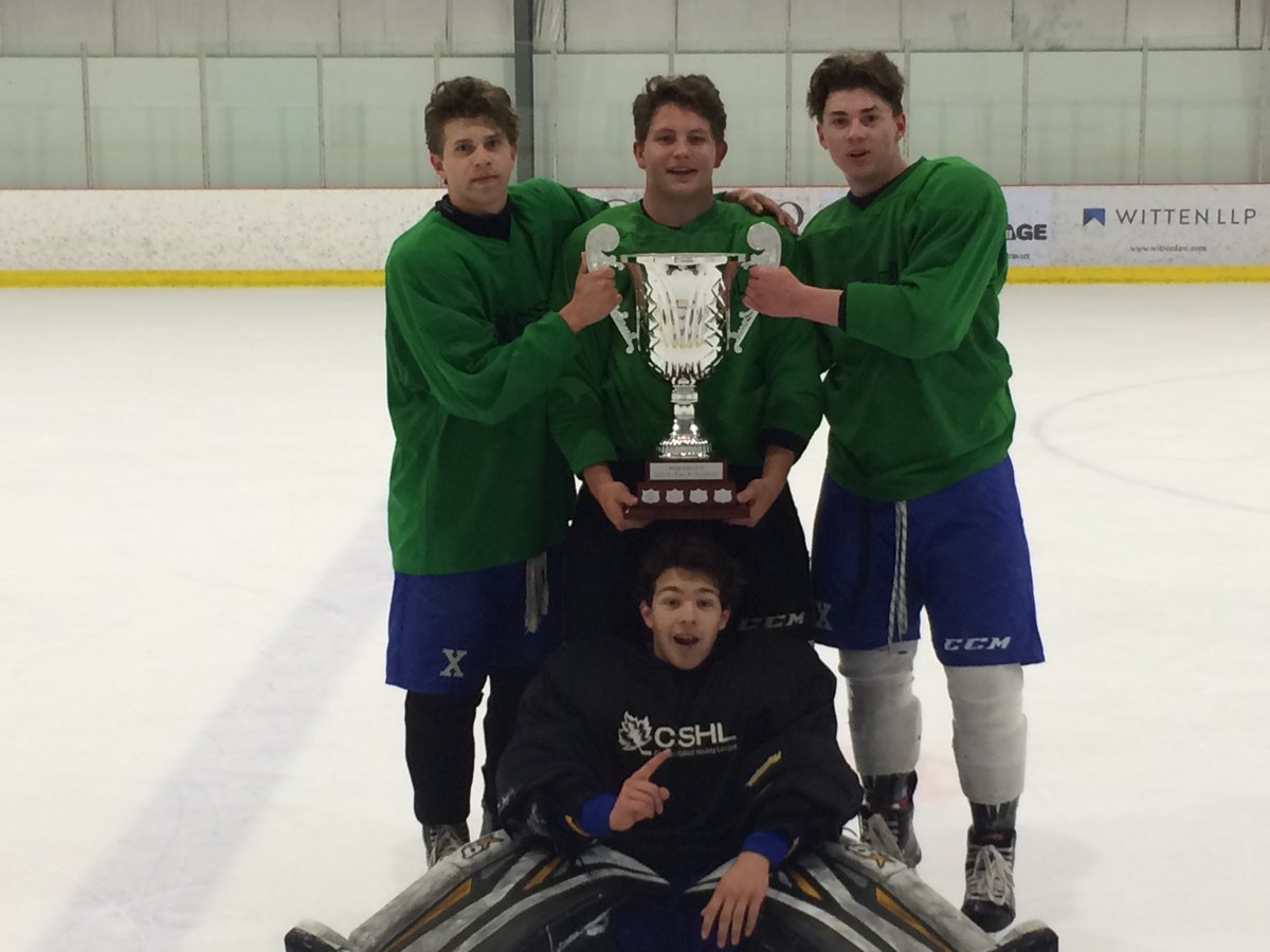 NAXHockey's tweet photo. After a fierce goaltending duel team Yoder, Sowa, Nelson and Marcinkowsky triumph over team Savoie in four overtimes https://t.co/V30kAm7GRc