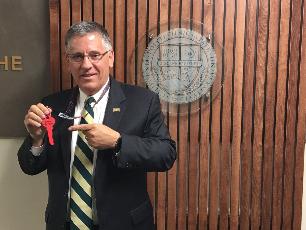 CPPrezArmstrong's tweet photo. Cal Poly and our sister CSU campuses are the “ key” to California’s future.  We urge our legislators and Gov. Brown to fully fund the CSU and its budget request.  #ChooseCSU 
@calstate @standwithCSU @Cunning_Jordan @billmonning  @JerryBrownGov @csustudents https://t.co/L7ish75PCu