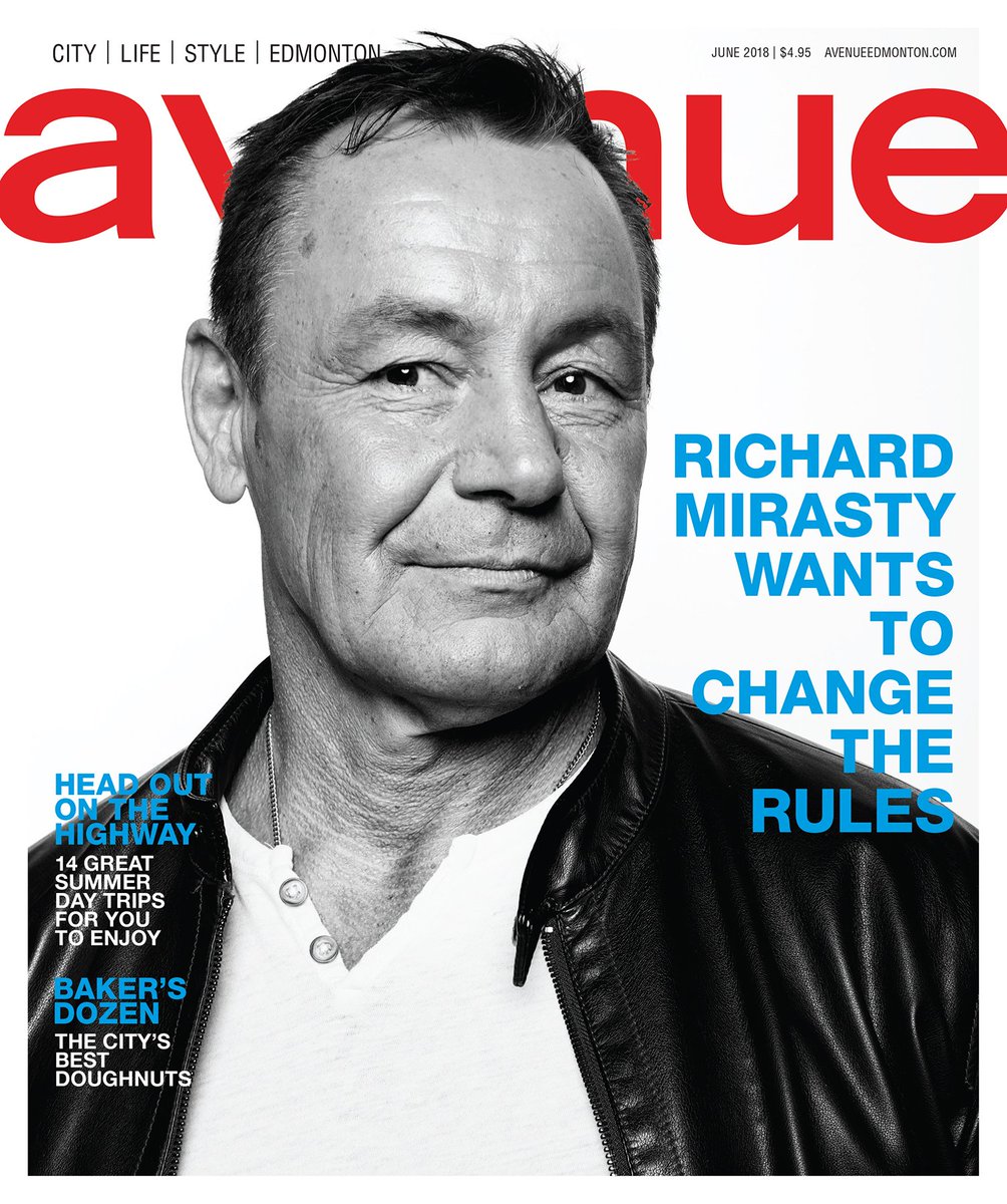 #yeg, our June issue is officially out! Pick up a copy now and learn all about great road trip destinations, the city's best doughnuts, how lawyer Richard Mirasty wants to change the rules and more.