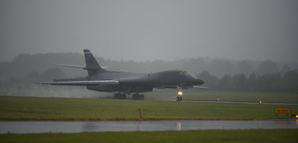 United States Strategic Command (@us_stratcom) on Twitter photo #Deterrence in the 21st Century is more than nuclear - it's the #integration of capabilities across all domains, like the conventional power of the #B1 #Bomber.
Today, 3 #B1Lancers from <a href="/DyessAFBase/">Dyess Air Force Base</a> arrived at <a href="/RAF_Fairford/">RAF Fairford</a>, U.K.
#WeAreNATO #AssuranceAndDeterrence #Deterrence in the 21st Century is more than nuclear - it's the #integration of capabilities across all domains, like the conventional power of the #B1 #Bomber.
Today, 3 #B1Lancers from <a href="/DyessAFBase/">Dyess Air Force Base</a> arrived at <a href="/RAF_Fairford/">RAF Fairford</a>, U.K.
#WeAreNATO #AssuranceAndDeterrence