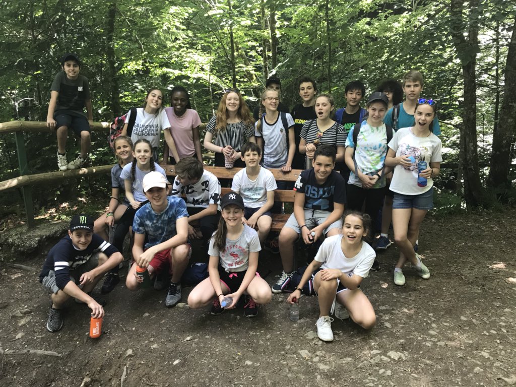 mckkel's tweet photo. Navigating the city ✔️ navigating the trail ✔️proud of these hikers! @ISB_MS  #mslearns #getoutside #techfreefun #Alsace2018 https://t.co/lQl6Nk2AP1