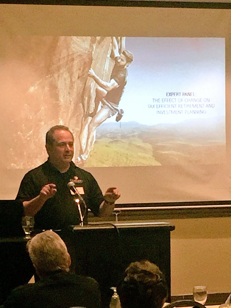 Our very own <a href="/AlGolemme/">Al Golemme</a> is sharing his expertise today with a packed room at the #CESummits in Calgary this morning. Thank you to our hostess <a href="/evelynjacks/">Evelyn Jacks</a> with <a href="/KnowledgeBureau/">Knowledge Bureau</a> for inviting Al to share his knowledge about retirement and investment planning.