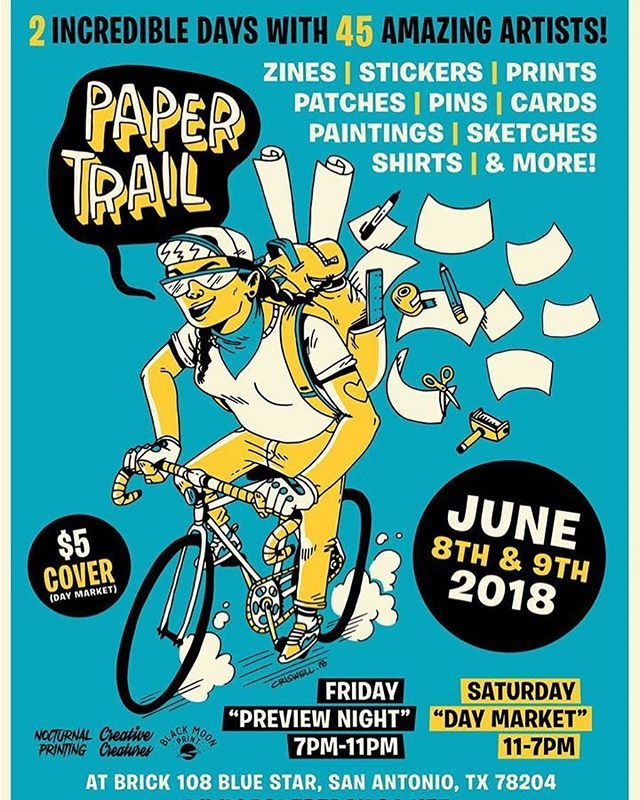 BlueStarComplex's tweet photo. @papertrailsa is almost upon us! Need a crash-course on just what it is? Click over to #BlueStarBlog (link in profile) for all the details on this upcoming event at @brickatbluestar #ExperienceBlueStar https://t.co/Rfnme8U1Nu https://t.co/CydDtI2R3u