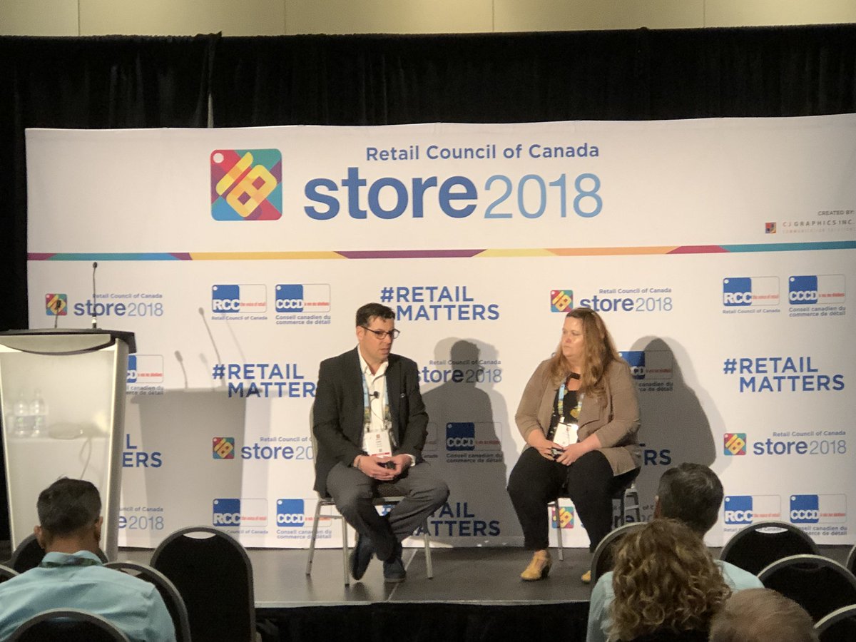 nphilcantin's tweet photo. .@carlboutet and Stacey Shulman @intel lunch & learn session discusses #GDPR #bigdata and #compliance #datastewardship #STORE18 #retailmatters https://t.co/zrDMEYLaDt