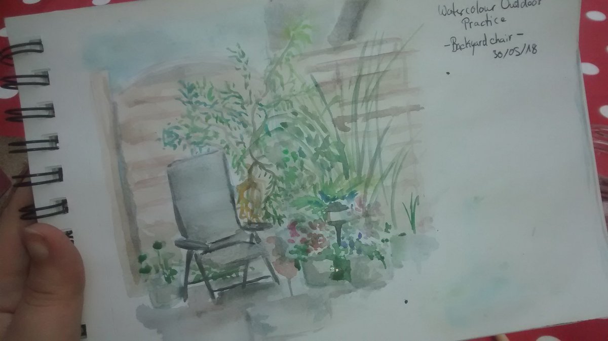 Chickentalk178's tweet photo. My first outdoor watercolour sketch xD 🐔🎨 https://t.co/HJJquL2rQ9