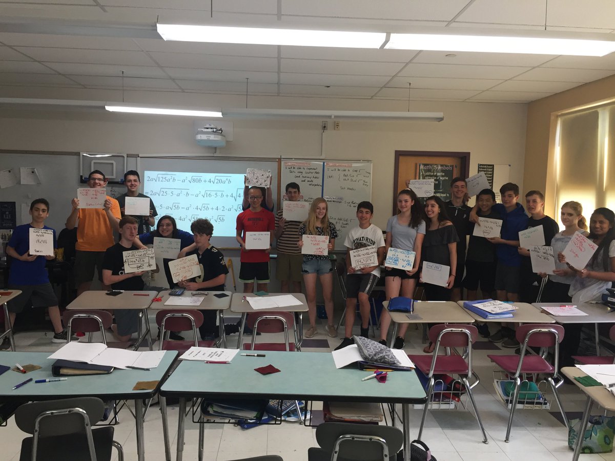 MrBotelho5's tweet photo. Adding and Subtracting radical expressions in Algebra 1! congrats to all wall of fame students that got this one right! #HurleyMiddle #WarriorWednesday https://t.co/CEODeddu8s