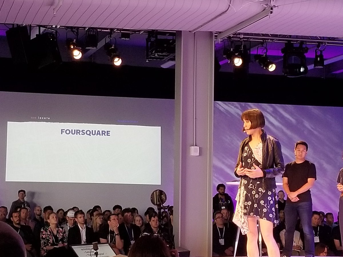 tyeetyee's tweet photo. Stephanie Yang representing Foursquare at #exploreLocate! Congrats to our partner, @Mapbox for an awesome conference! https://t.co/hqMoCE06Vw