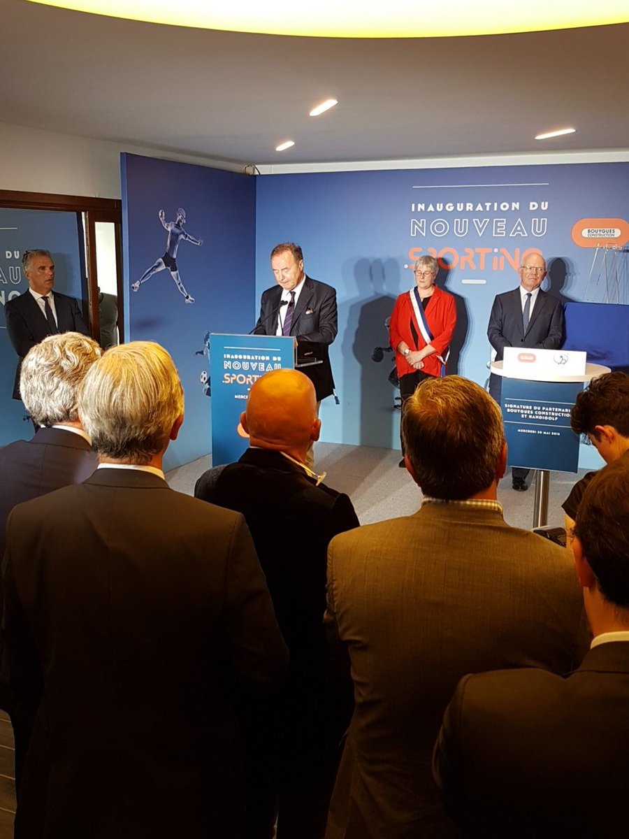 Hub_Engelmann's tweet photo. Le Président de la #CASQY @JMFourgous présent pour l'inauguration du nouveau centre sportif de @Bouygues_C à Saint Quentin en Yvelines : "Bravo de cette conjugaison entre compétitivité entrepreneuriale, éducative et sportive !" https://t.co/HjljhgzTHv
