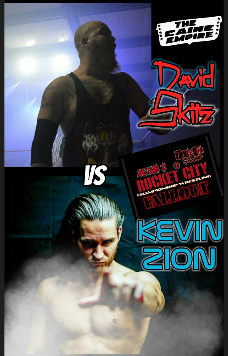 DavidSkitz's tweet photo. This Saturday! Skitz v Zion!
@RCCProWrestling
#supportlocalwrestling #supportindywrestlers #supportindywrestling #supportlocalwrestlers #AlabamaWrestling #indywrestling #independentwrestling #professionalwrestling #prowrestling #DavidSkitz #TheCaineEmpire #wrasslin #wrestling https://t.co/oHdUyjmWn1