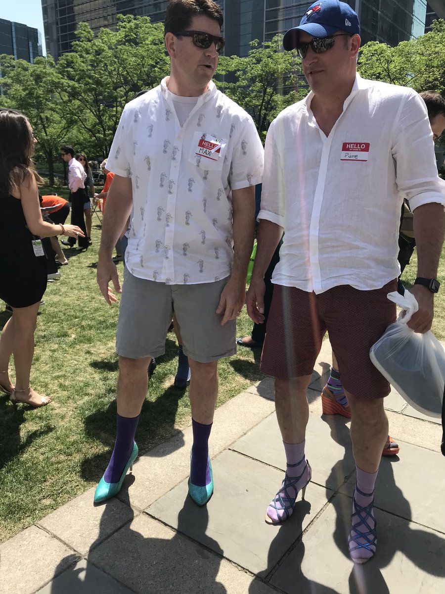 It’s hilarious to see my friends and colleagues teeter in heels at the #WalkaMileTO event. It’s devastating to be reminded that every day 1300 girls and women in Canada are victims of assault. Thanks to these great men for being part of the solution to end gender-based violence