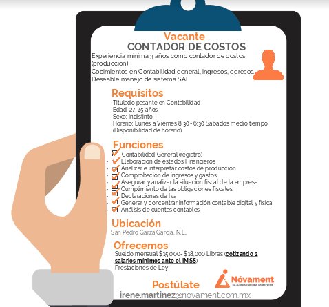 NovamentMty's tweet photo. VACANTE https://t.co/ah87LMwdaU