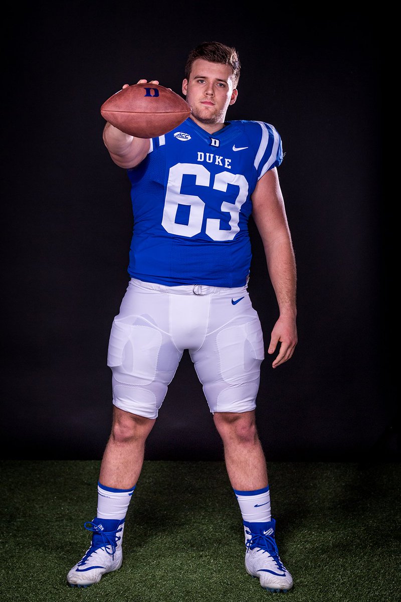 DukeFOOTBALL's tweet photo. 👀 on those 🔵😈 

@ZHarmon63 on the @rimingtontrophy spring watch list. #GoDuke 

📰: https://t.co/CVpnIhYYo9 https://t.co/8i1cbxdMTb