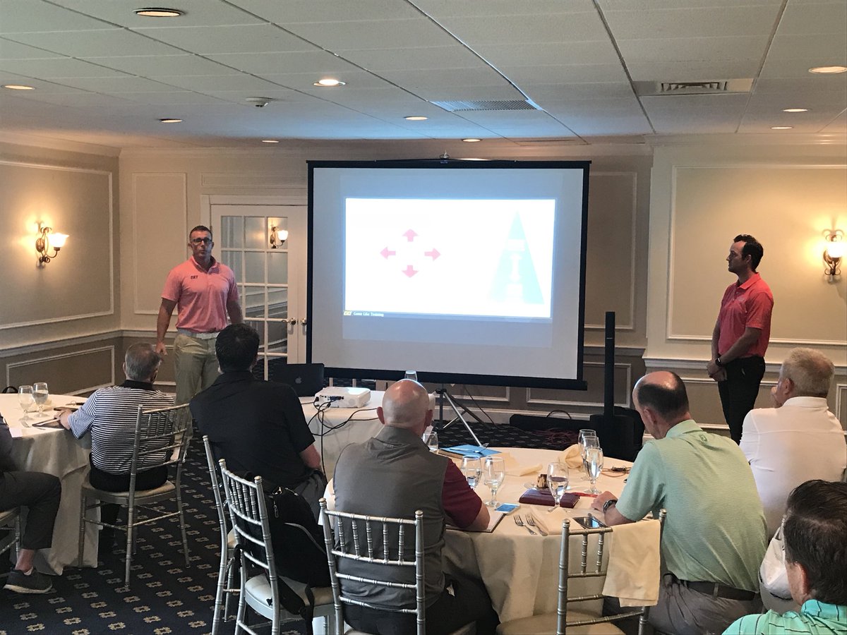 PhiladelphiaPGA's tweet photo. They may have had some travel delays but we are thankful that @iainGLT & @Matthew_GLT from @gltgolf have arrived in Philadelphia and are sharing the experiences and processes with us today. #GameLikeTraining https://t.co/RRpHCJcsqh