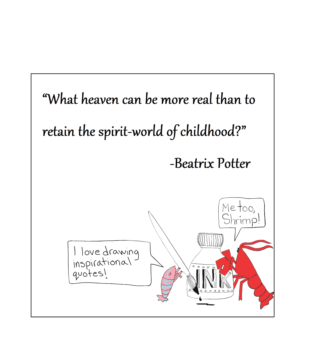 CatchCuteness's tweet photo. So true Beatrix! #weeklycurrent #shrimpnlobster #quote #cartoon #beatrixpotterquote #beatrixpotter

https://t.co/sE6yzKWgPz https://t.co/l8NpuDWL0r