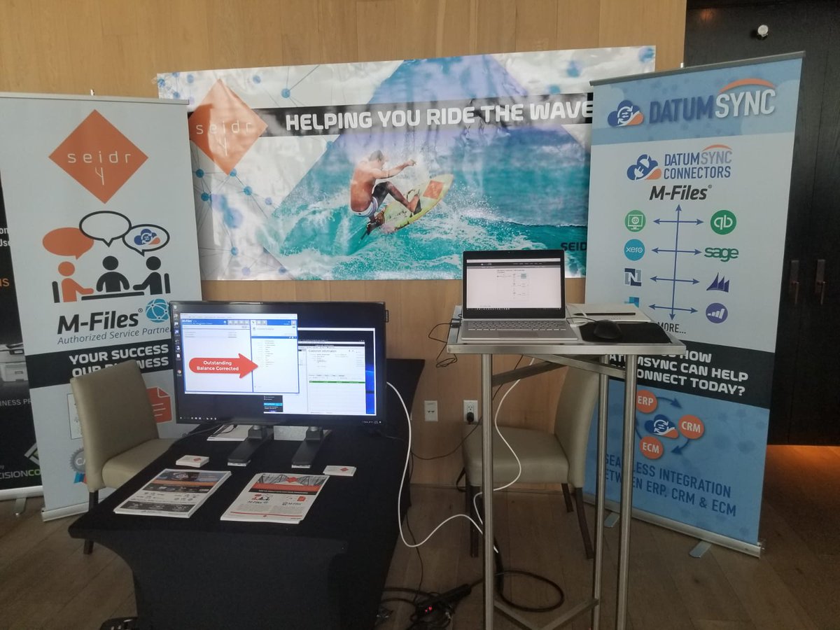 seidrgroup's tweet photo. The seidr booth recreated on the fly after UPS lost our primary booth! https://t.co/H4sq2u07dx