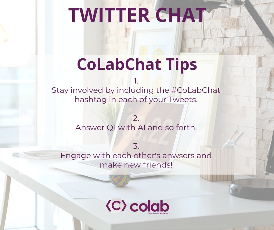 SLCoLab's tweet image. That’s right, it's #CoLabChat time and you're here with Aleida for the next hour! Follow the hashtag to join the conversation and make sure to introduce yourself!