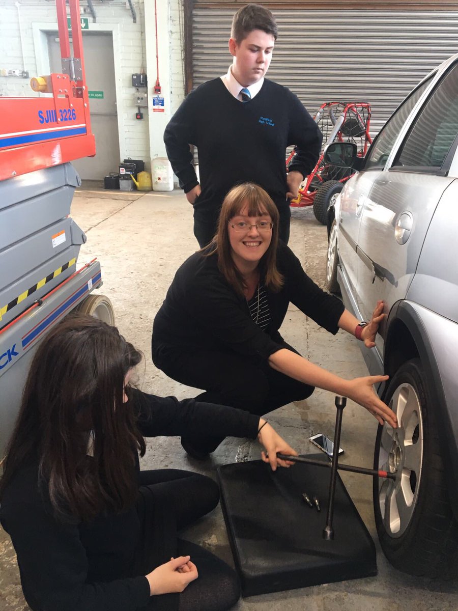 mhs_asn's tweet photo. Even Miss Cooper learnt a new life skill today!ππ»ππ #changingatyre #skillsforlife @MonifiethHigh https://t.co/SV2rF8zziZ