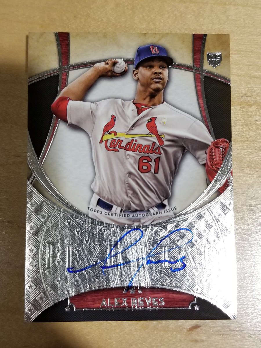 MLB's tweet image. .@AlexReyes_67 is BACK on the mound. 
   
We have 4 autographed rookie #MLBCards to give out. RT for a chance to win.