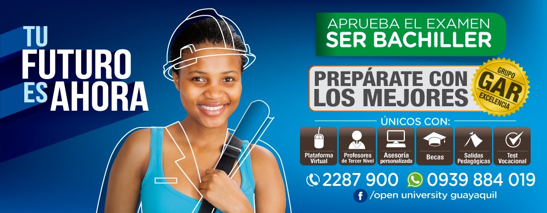 ¿Necesitas asesoría para presentar tu examen #SerBachiller Enero 2019 en #Guayaquil? No esperes más, llámanos y pregunta por los horarios de nuestro curso. Somos #OpenUniversity