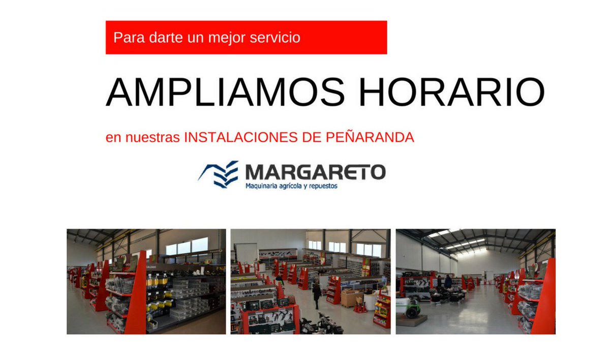 margareto20's tweet photo. En #Margareto nos amoldamos a tus necesidades. Por eso hemos ampliado nuestro horario en las nuevas instalaciones de #Peñaranda. Fijate bien!!!👇👇
📆De Lunes a Viernes:  de 8.30 a 14.00 y de 15.30 a 20.00h
📌Sabados: de 9.00 a 12.30h https://t.co/NTiw72HE8T