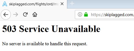 gsohail49's tweet photo. @Skiplagged Sites down. https://t.co/pZ2Zd0An6c