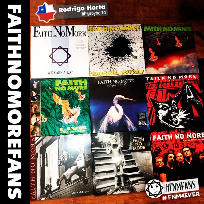 FNM4EVER's tweet photo. #FNMFANS Desde Chile, @royhorta nos envía esta bella colección de @FaithNoMore. ¡Gracias Rodrigo! ¿Y... tú tienes algo de FNM por ahí? #FaithNoMoreFans #FNM4EVER https://t.co/ZZ3147PvJp