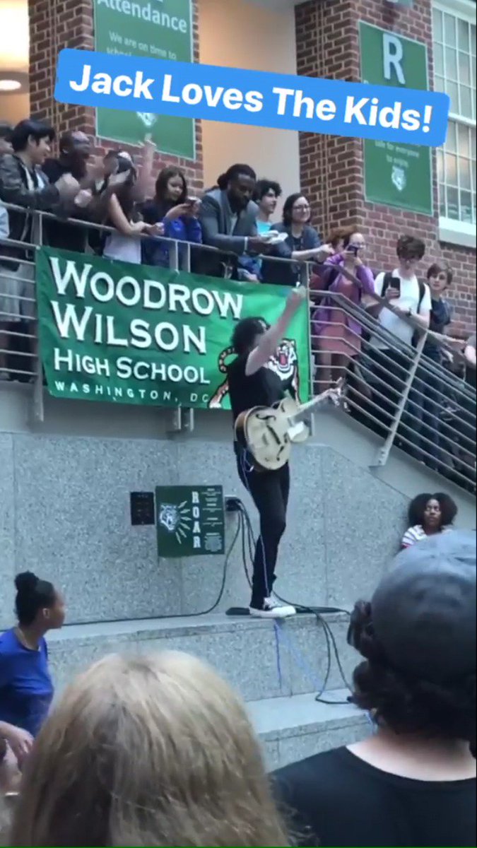 emilyasullivan's tweet image. students at Woodrow Wilson High School just got treated to a free Jack White concert. @thirdmanrecords