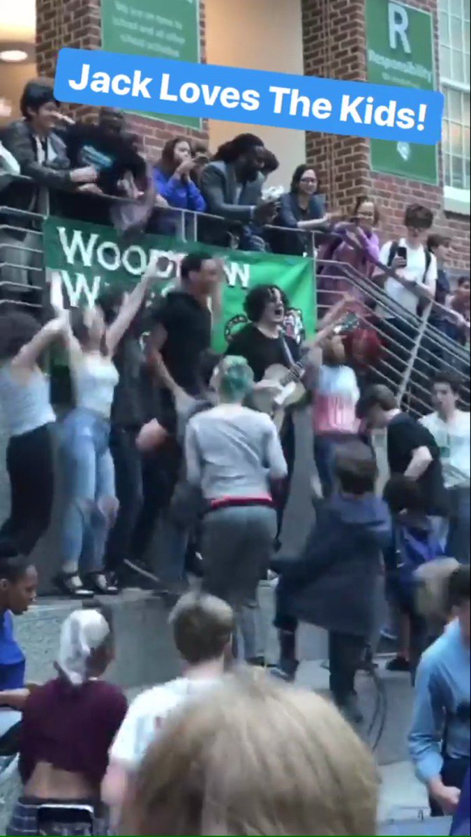 emilyasullivan's tweet image. students at Woodrow Wilson High School just got treated to a free Jack White concert. @thirdmanrecords