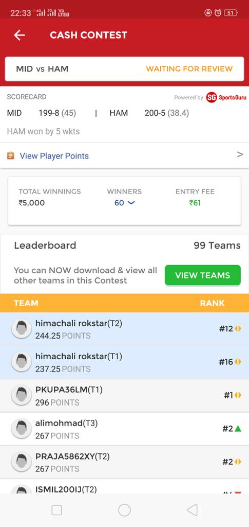 dream11expertsl's tweet photo. Rock this one
#DREAM11 #MIDvsHAM #HAMvsMID
Post ur winnings https://t.co/jAet2W68Vp