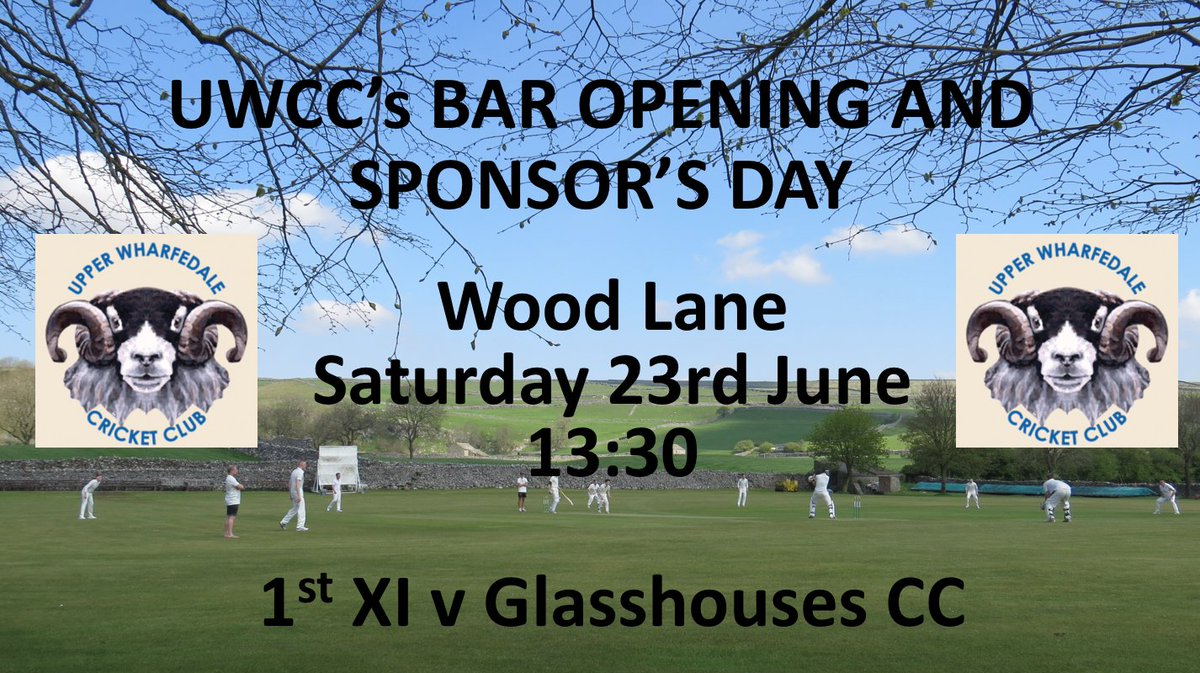 uwcctherams's tweet photo. BBQ, beers, prosecco, cider, a potential hog roast, kids activities and a game of cricket. Everyone and anyone is welcome; be a part of your local community. @GrassingtonHub @DalesBus @GrassingtonFest @wharfedalerufc @Nidderdale1894 @cricketyorks @yorkshire_dales @MCSports2012 https://t.co/atqAIgMcEC