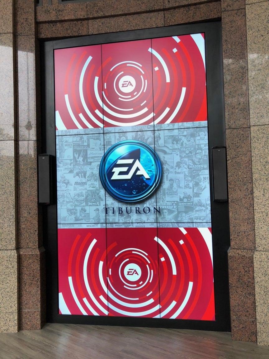 LMG_BeyondTech's tweet photo. Visiting our friends at EA Tiburon Studio! LMG installed a 3x3 portrait video wall! #LMGSystemsIntegration https://t.co/6jGWMXItA9