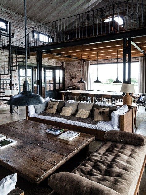 #Industrialstyle or #industrialchic refers to an aesthetic trend in #interiordesign design that takes clues from old factories and industrial spaces that in recent years have been converted to lofts and other living spaces. #modernrustic #wynwoodartdistrict #miamidesigndistrict