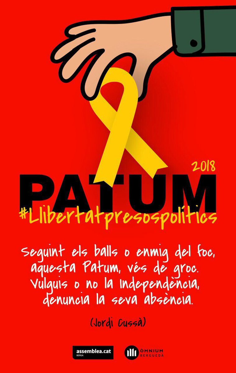 cdr_LaValldan's tweet photo. Aquesta #Patum la sentirem i ballarem per vosaltres. 
#LlibertatPresosPolítics https://t.co/9sZLq6cO1v