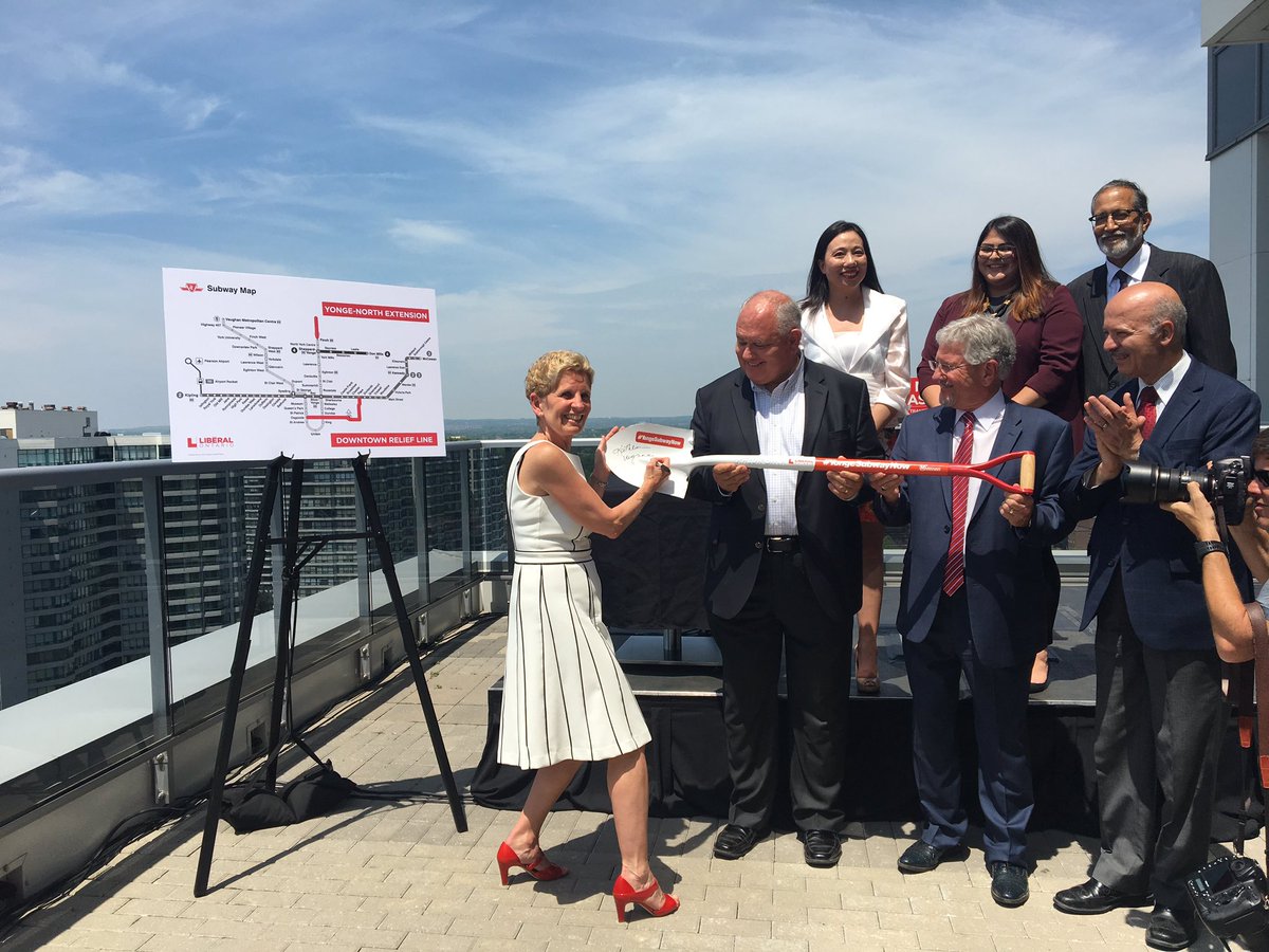 With <a href="/Kathleen_Wynne/">Kathleen Wynne</a>'s commitment, the Yonge Subway Extension just got a shot in the arm.  Thank you for signing the shovel and building Ontario up. #onpoli #YongeSubwayNow