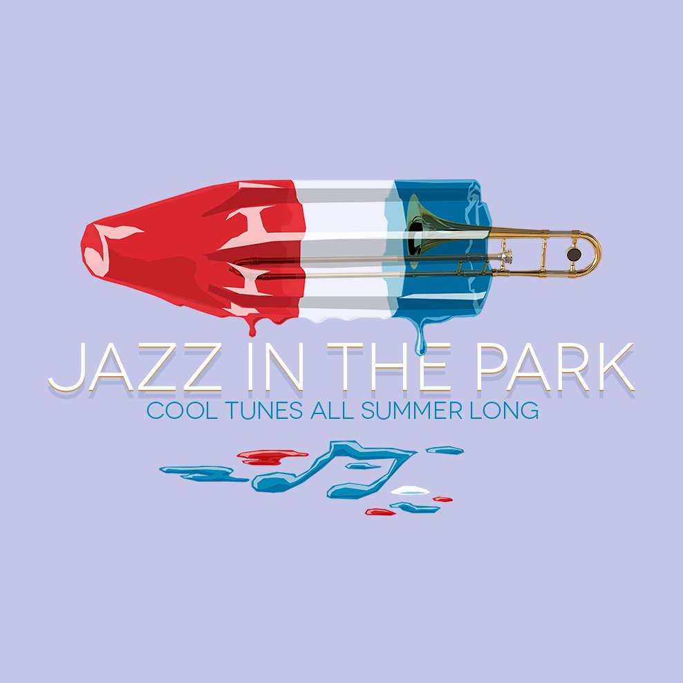 New #JazzInThePark creative from our creative director. Now if you’ll excuse us we have to run to the store and get popsicles in celebration of tomorrow night's kick off event  🎶🎵🎶