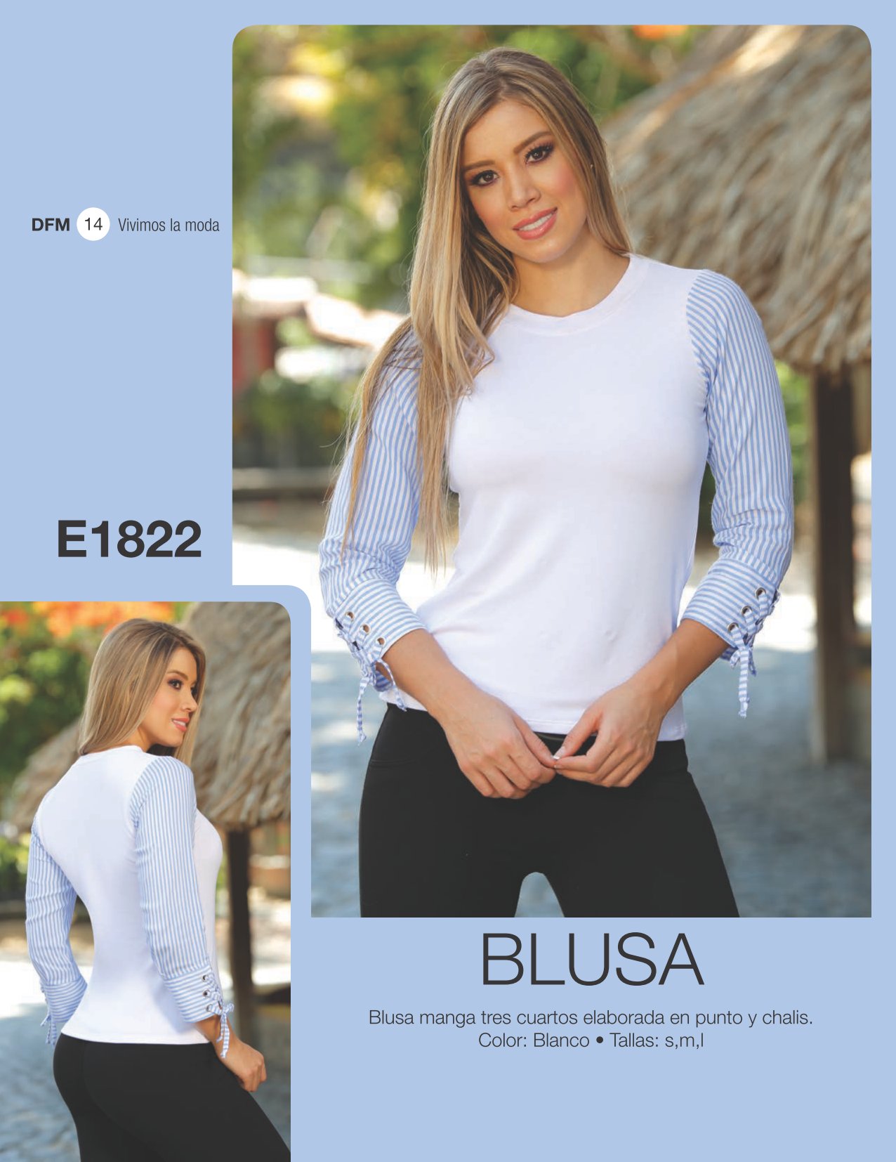 DFans on Twitter: "NUEVO E1822 - BLUSA MANGA TRES CUARTOS ELABORADA EN PUNTO Y CHALIS Color blanco Tallas S-M-L Síquenos en https://t.co/BGH2n2eclB #moda #jeans #blusas #catalogo #vestidos https://t.co/hC3ysy7ZJ4" / Twitter