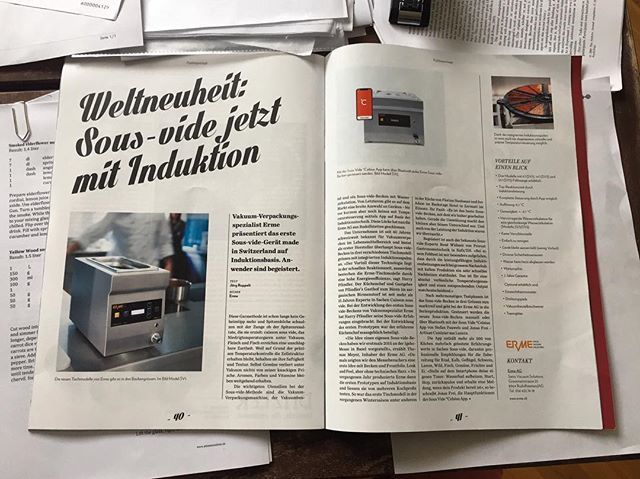 Die Sous Vide Celsius App steuert ERME SV Induktionsgeräte. Heute im Hotellerie Gastronomie Magazin. #sousvide #sousvidecelsiusapp ift.tt/2sjgAA2