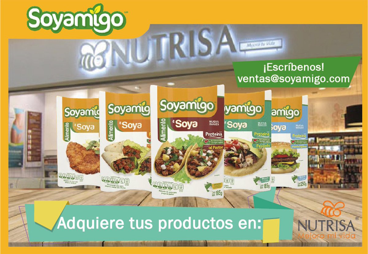 ¿Ya sabes en dónde encontrarnos?
#Nutrisa® es uno de nuestros distribuidores ¡Qué esperas para ir por los tuyos y pasar un #FelizMiércoles disfrutando de lo saludable con #Soyamigo®!
Visita nutrisa.com