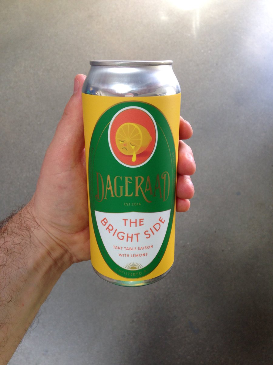 DageraadBeer's tweet image. We’re canning The Bright Side, our tart table saison made with lemon zest and lemon juice. Shipping to stores today and available at the tasting room in 84 minutes.