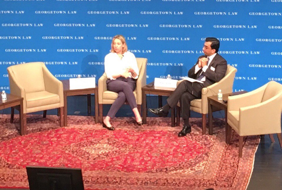 Mayer_Brown's tweet photo. Mayer Brown partner Raj De kicked off #GeorgetownCSLI’s 6th Annual Cybersecurity Law Institute by moderating a discussion with #DHS’ Jeanette Manfra and introducing the keynote address from his successor at #NSA General Counsel Glenn Gerstell: https://t.co/zhaBUXtrxg #Cyber https://t.co/VMGBqzcU8i