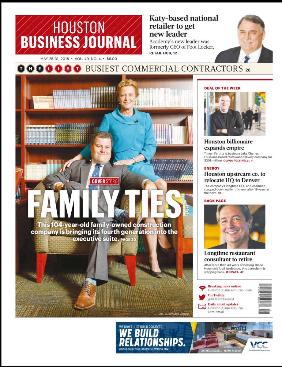 Thank you <a href="/HOUBizJournal/">Houston Business Journal</a> for featuring Bellows <a href="/Bellows1914/">Bellows Construction</a> as your cover story! Click here for the full article: bizj.us/1pm2l7