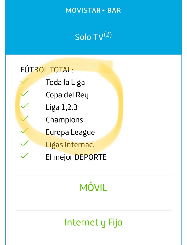 El_Chapinal's tweet photo. @movistar_es Si elijo las modalidades de la página anterior, incluso la más barata, me est��is obligando a pagar por servicios que no existen. Ya no hay liga, ni copa del rey, ni champions ni Europa league... ¿si la temporada ha terminado por qué tengo que seguir pagando? https://t.co/PhkdiKFA4f