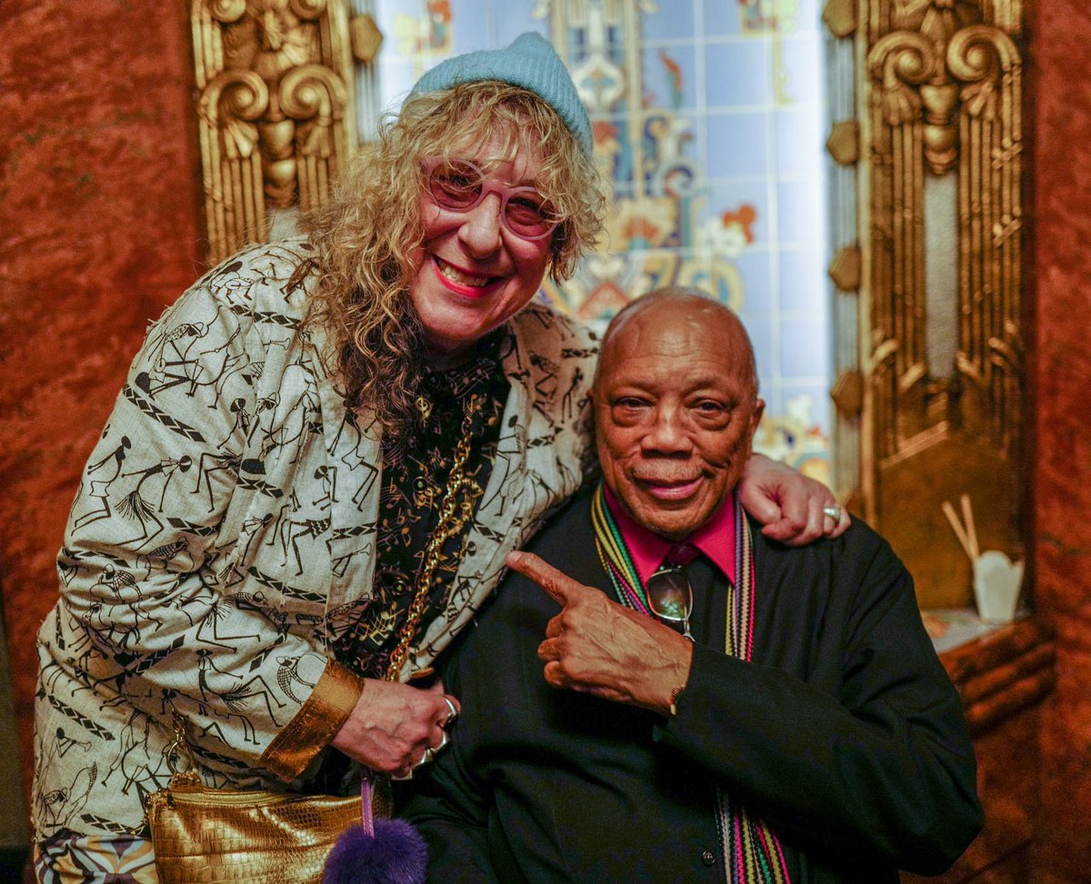 Loved having <a href="/QuincyDJones/">Quincy Jones</a> at The Color Purple opening last night!  He goes way back with The Color Purple, and me! #classic                     <a href="/BwayColorPurple/">The Color Purple</a> #HellYesAndNo #BroadwayMusical
