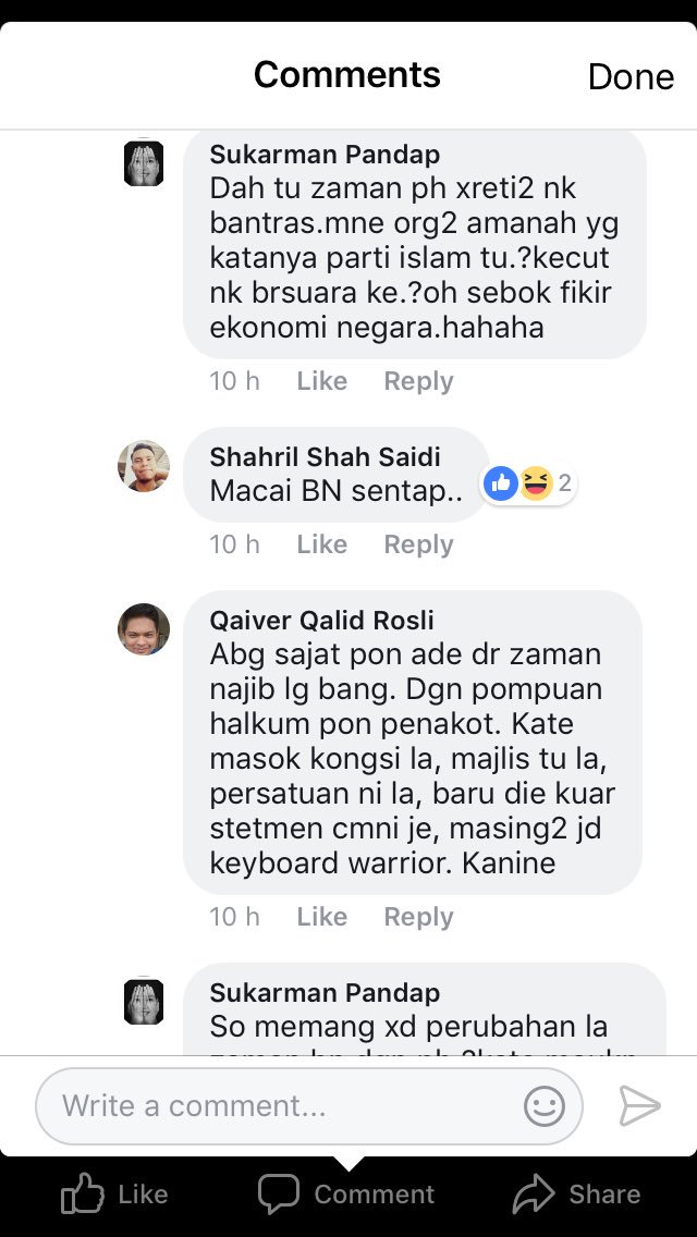 reenring's tweet photo. Pasal faizah ni PH pulak yang kena hahaha kesian betul masih xboleh move on macai taro faizah taro Sukarman taro haha https://t.co/7CXNwCGBir