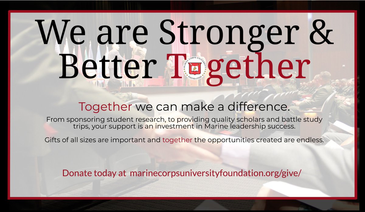 MCUFoundation's tweet photo. What happens when we work together for a common goal #CSC #EWS #MCU #Quantico @MCB_Quantico @QuanticoMCB @MCCSQuantico #MCA #LLI #SNCOA https://t.co/xH20aSJSFv