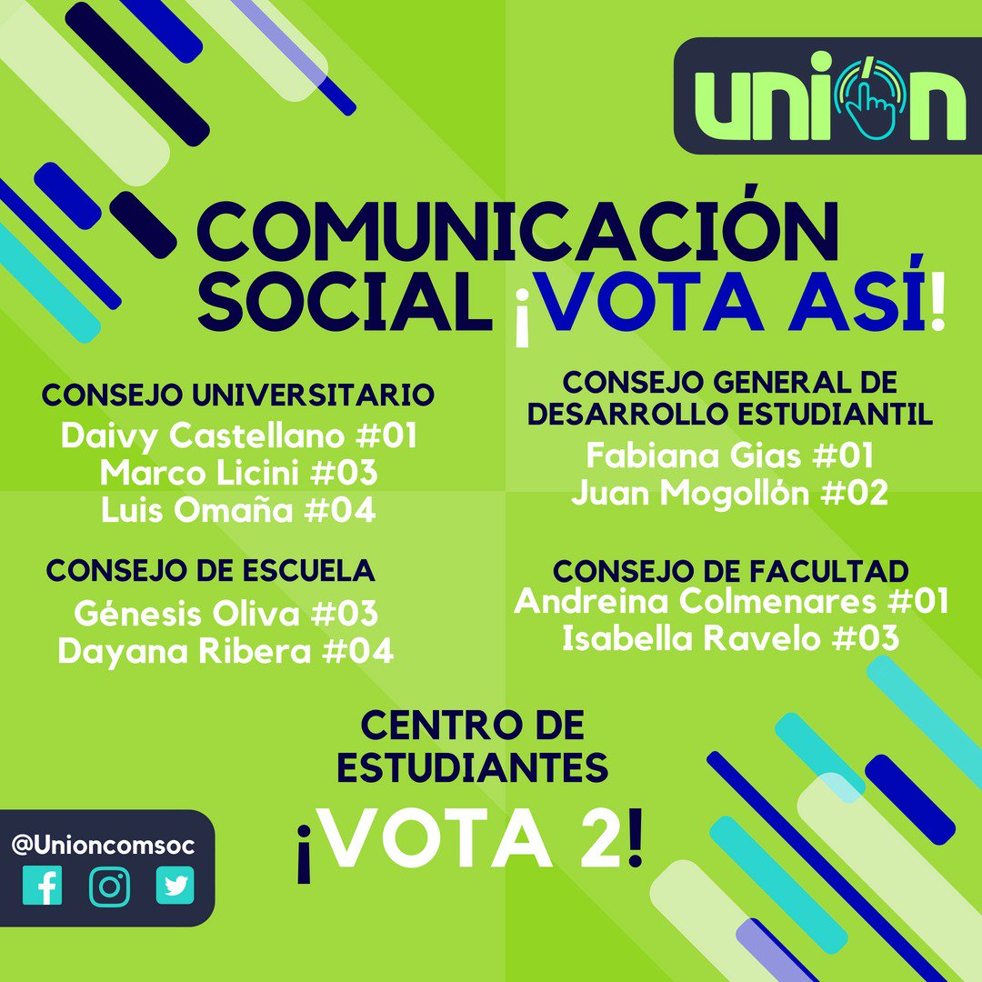 UnionComSoc's tweet photo. Votar es importante porque creemos que todas las ideas deben ser tomadas en cuenta.  Recuerda: ¡tú tienes la última palabra! Unión te invita a votar así. #Uni2PorMás https://t.co/yKhjInO4Pm