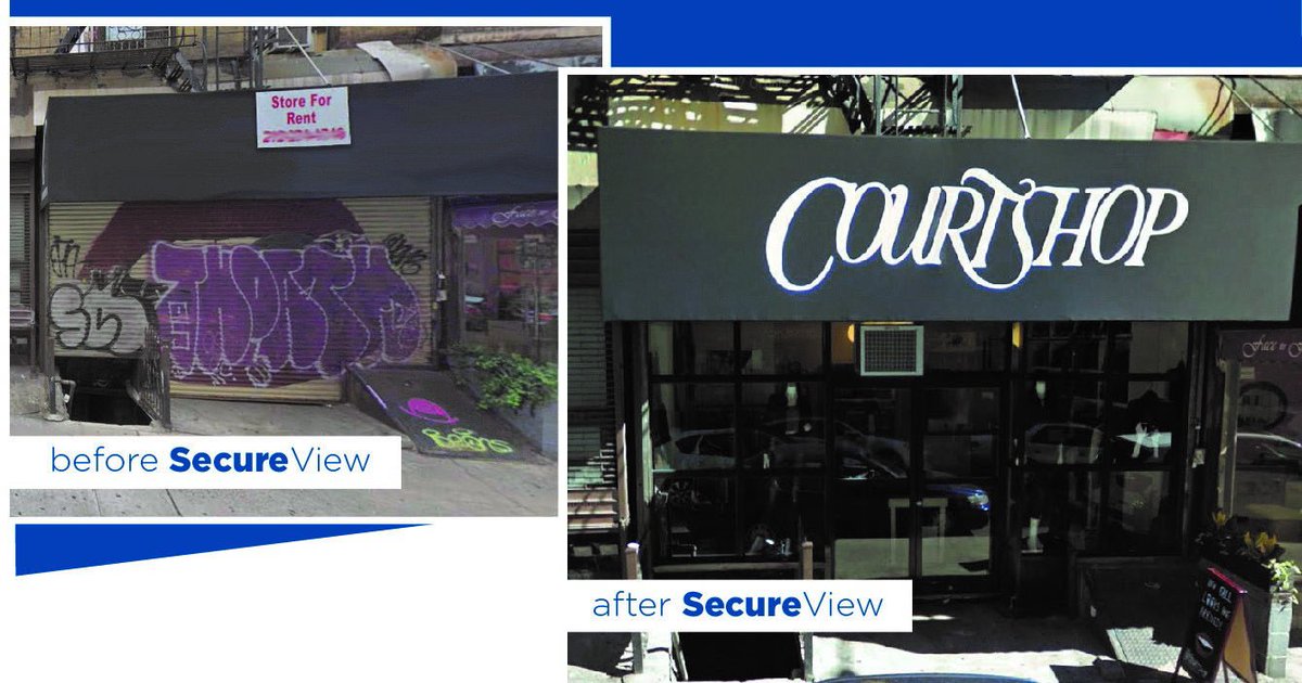 SecureViewUSA's tweet photo. Did you know #clearboarding can be used on occupied storefronts in lieu of bars and roll downs? https://t.co/xGaqHkEVia