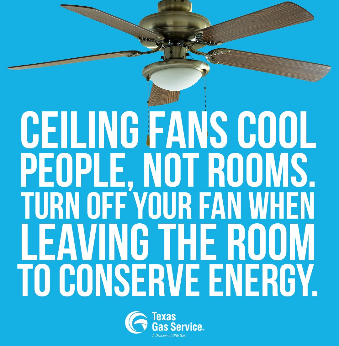 Texas Gas Service On Twitter Efficiencytip Ceiling Fans