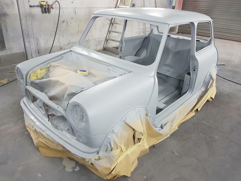 cccvehiclepaint's tweet image. Before and after pictures of a retro mini sport repair and re-spray #retromini #minisport #respray #repair
