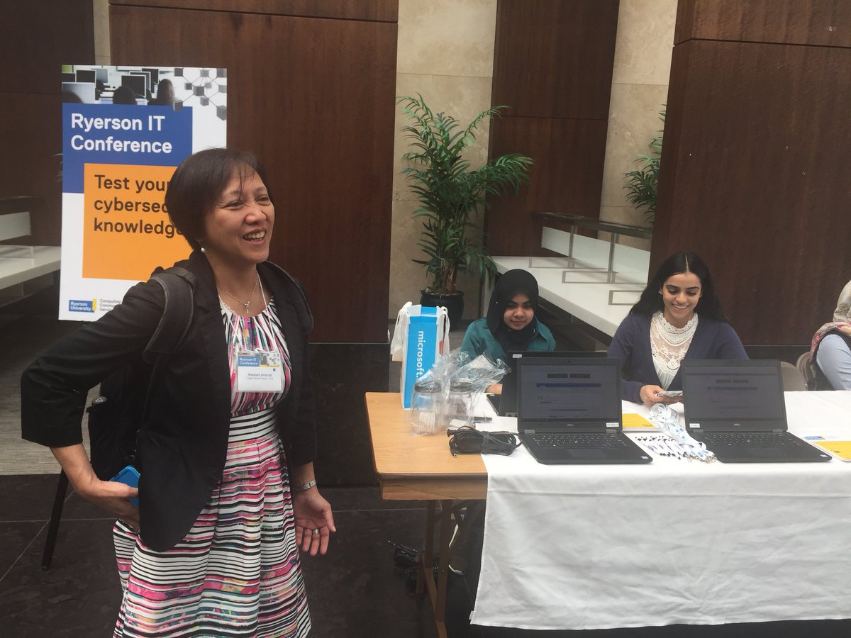 Time for the networking and dessert break at #RyersonITConf! Test your cyber security knowledge and win a prize!